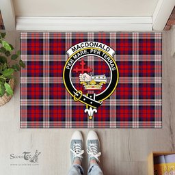 ScotsTee Shop Scottish MacDonald Dress Irish Clan Tartan Doormat Rubber Welcome Mat