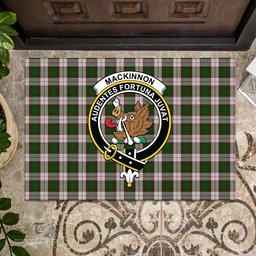 ScotsTee Shop Scottish MacKinnon Dress Clan Tartan Doormat Rubber Welcome Mat