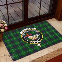ScotsTee Shop Scottish MacDonald of The Isles Clan Tartan Doormat Rubber Welcome Mat