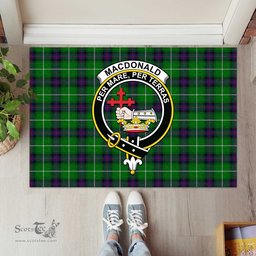 ScotsTee Shop Scottish MacDonald of The Isles Clan Tartan Doormat Rubber Welcome Mat