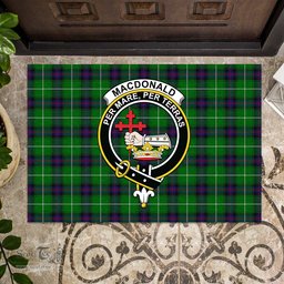 ScotsTee Shop Scottish MacDonald of The Isles Clan Tartan Doormat Rubber Welcome Mat