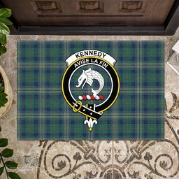 ScotsTee Shop Scottish Kennedy Modern Clan Tartan Doormat Rubber Welcome Mat