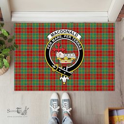 ScotsTee Shop Scottish MacDonald of Kingsburgh Clan Tartan Doormat Rubber Welcome Mat