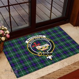 ScotsTee Shop Scottish MacDonald of the Isles Hunting Modern Clan Tartan Doormat Rubber Welcome Mat
