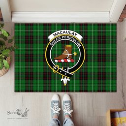 ScotsTee Shop Scottish MacAulay of Lewis Clan Tartan Doormat Rubber Welcome Mat