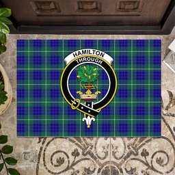 ScotsTee Shop Scottish Hamilton Hunting Modern Clan Tartan Doormat Rubber Welcome Mat