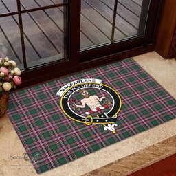 ScotsTee Shop Scottish MacFarlane Hunting Modern Clan Tartan Doormat Rubber Welcome Mat