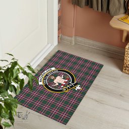 ScotsTee Shop Scottish MacFarlane Hunting Modern Clan Tartan Doormat Rubber Welcome Mat