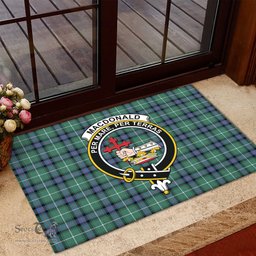 ScotsTee Shop Scottish MacDonald of the Isles Hunting Ancient Clan Tartan Doormat Rubber Welcome Mat