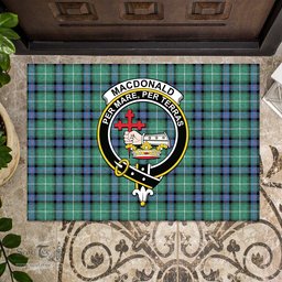 ScotsTee Shop Scottish MacDonald of the Isles Hunting Ancient Clan Tartan Doormat Rubber Welcome Mat