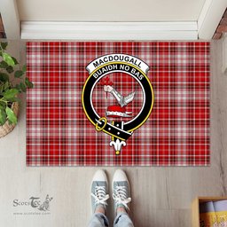 ScotsTee Shop Scottish MacDougall Dress Clan Tartan Doormat Rubber Welcome Mat