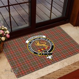ScotsTee Shop Scottish MacIntosh Hunting Weathered Clan Tartan Doormat Rubber Welcome Mat
