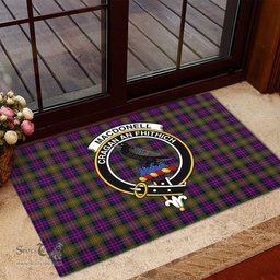 ScotsTee Shop Scottish MacDonell of Glengarry Modern Clan Tartan Doormat Rubber Welcome Mat