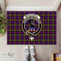 ScotsTee Shop Scottish MacDonell of Glengarry Modern Clan Tartan Doormat Rubber Welcome Mat
