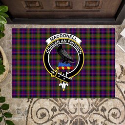ScotsTee Shop Scottish MacDonell of Glengarry Modern Clan Tartan Doormat Rubber Welcome Mat