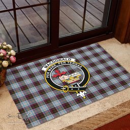 ScotsTee Shop Scottish MacDonald Dress Ancient Clan Tartan Doormat Rubber Welcome Mat