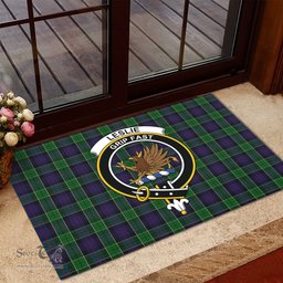 ScotsTee Shop Scottish Leslie Hunting Clan Tartan Doormat Rubber Welcome Mat