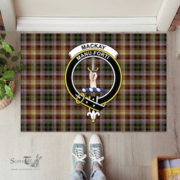 ScotsTee Shop Scottish MacKay of Strathnaver Clan Tartan Doormat Rubber Welcome Mat
