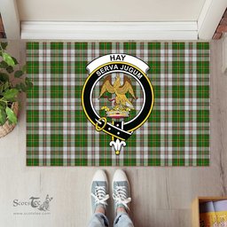 ScotsTee Shop Scottish Hay White Dress Clan Tartan Doormat Rubber Welcome Mat