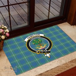 ScotsTee Shop Scottish Hamilton Hunting Ancient Clan Tartan Doormat Rubber Welcome Mat