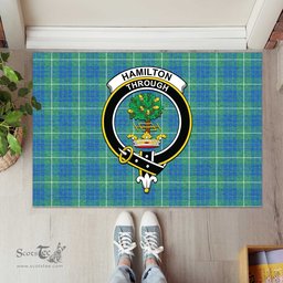 ScotsTee Shop Scottish Hamilton Hunting Ancient Clan Tartan Doormat Rubber Welcome Mat