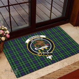 ScotsTee Shop Scottish Graham of Montrose Clan Tartan Doormat Rubber Welcome Mat