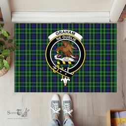 ScotsTee Shop Scottish Graham of Montrose Clan Tartan Doormat Rubber Welcome Mat
