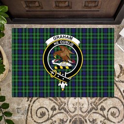 ScotsTee Shop Scottish Graham of Montrose Clan Tartan Doormat Rubber Welcome Mat