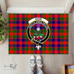 ScotsTee Shop Scottish Gow of Skeoch Clan Tartan Doormat Rubber Welcome Mat