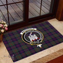 ScotsTee Shop Scottish MacDonald of Clan Ranald Clan Tartan Doormat Rubber Welcome Mat
