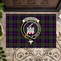 ScotsTee Shop Scottish MacDonald of Clan Ranald Clan Tartan Doormat Rubber Welcome Mat
