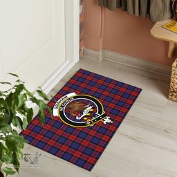 ScotsTee Shop Scottish Graham of Menteith Red Clan Tartan Doormat Rubber Welcome Mat