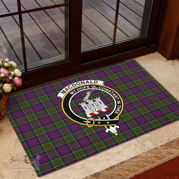 ScotsTee Shop Scottish MacDonald of Clan Ranald Modern Clan Tartan Doormat Rubber Welcome Mat