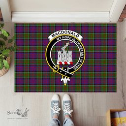 ScotsTee Shop Scottish MacDonald of Clan Ranald Modern Clan Tartan Doormat Rubber Welcome Mat