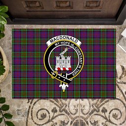 ScotsTee Shop Scottish MacDonald of Clan Ranald Modern Clan Tartan Doormat Rubber Welcome Mat