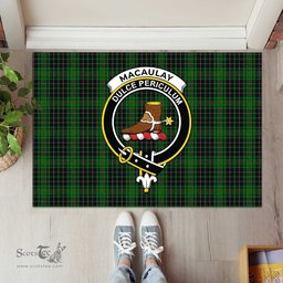 ScotsTee Shop Scottish MacAulay Hunting Clan Tartan Doormat Rubber Welcome Mat