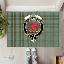 ScotsTee Shop Scottish Kelly Dress Clan Tartan Doormat Rubber Welcome Mat