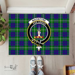 ScotsTee Shop Scottish MacIntyre Hunting Modern Clan Tartan Doormat Rubber Welcome Mat