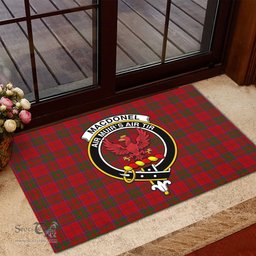 ScotsTee Shop Scottish MacDonell of Keppoch Clan Tartan Doormat Rubber Welcome Mat