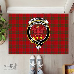 ScotsTee Shop Scottish MacDonell of Keppoch Clan Tartan Doormat Rubber Welcome Mat