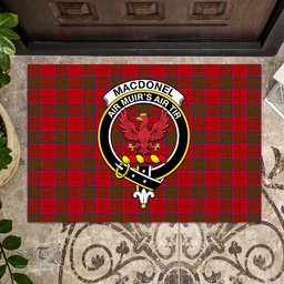 ScotsTee Shop Scottish MacDonell of Keppoch Clan Tartan Doormat Rubber Welcome Mat