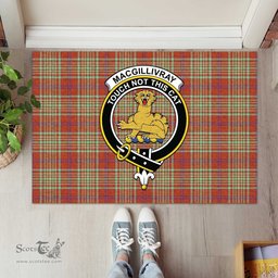 ScotsTee Shop Scottish MacGillivray Hunting Ancient Clan Tartan Doormat Rubber Welcome Mat