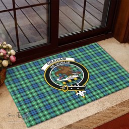 ScotsTee Shop Scottish Graham of Montrose Ancient Clan Tartan Doormat Rubber Welcome Mat