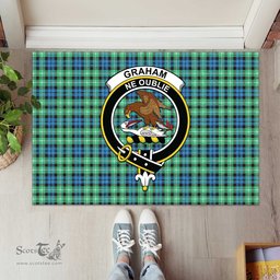 ScotsTee Shop Scottish Graham of Montrose Ancient Clan Tartan Doormat Rubber Welcome Mat