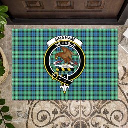 ScotsTee Shop Scottish Graham of Montrose Ancient Clan Tartan Doormat Rubber Welcome Mat