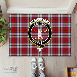 ScotsTee Shop Scottish MacCulloch Dress Clan Tartan Doormat Rubber Welcome Mat