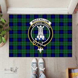 ScotsTee Shop Scottish MacCallum Modern Clan Tartan Doormat Rubber Welcome Mat