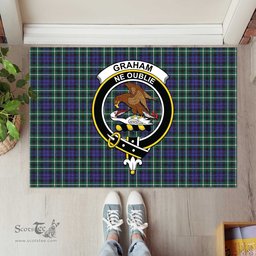 ScotsTee Shop Scottish Graham of Montrose Modern Clan Tartan Doormat Rubber Welcome Mat