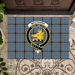 ScotsTee Shop Scottish MacTavish Dress Clan Tartan Doormat Rubber Welcome Mat