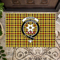ScotsTee Shop Scottish Jardine Modern Clan Tartan Doormat Rubber Welcome Mat